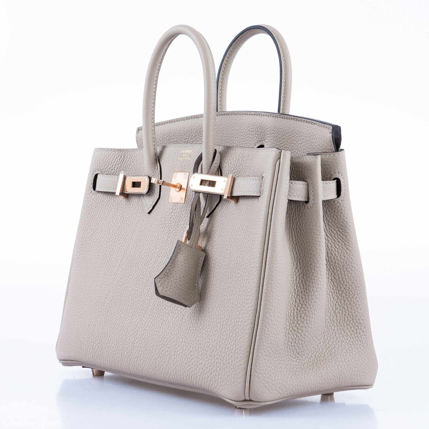 Hermes Birkin 25 Gris Asphalte Togo Rose Gold Hardware