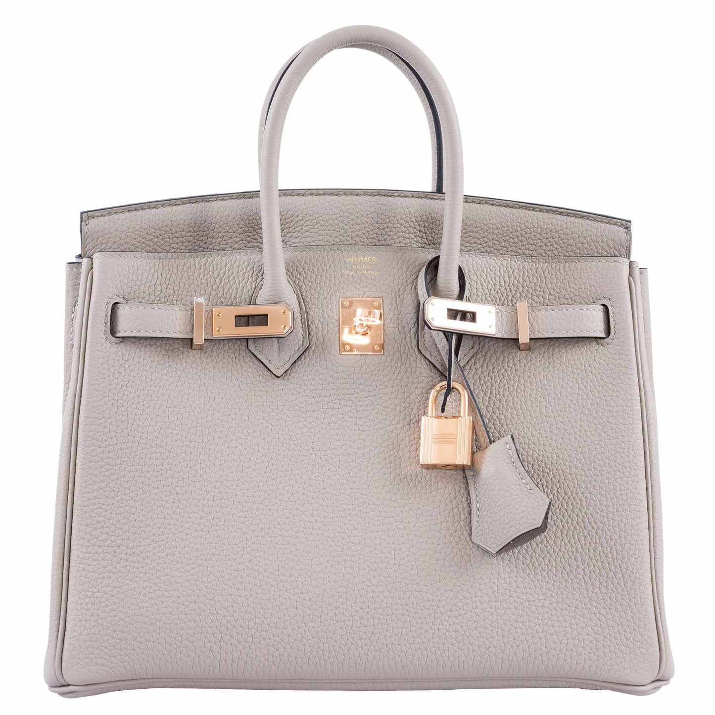 Hermes Birkin 25 Gris Asphalte Togo Rose Gold Hardware