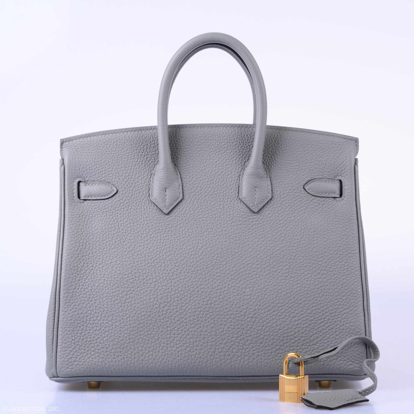 Hermes Birkin 25 Gris Mouette Togo Gold Hardware