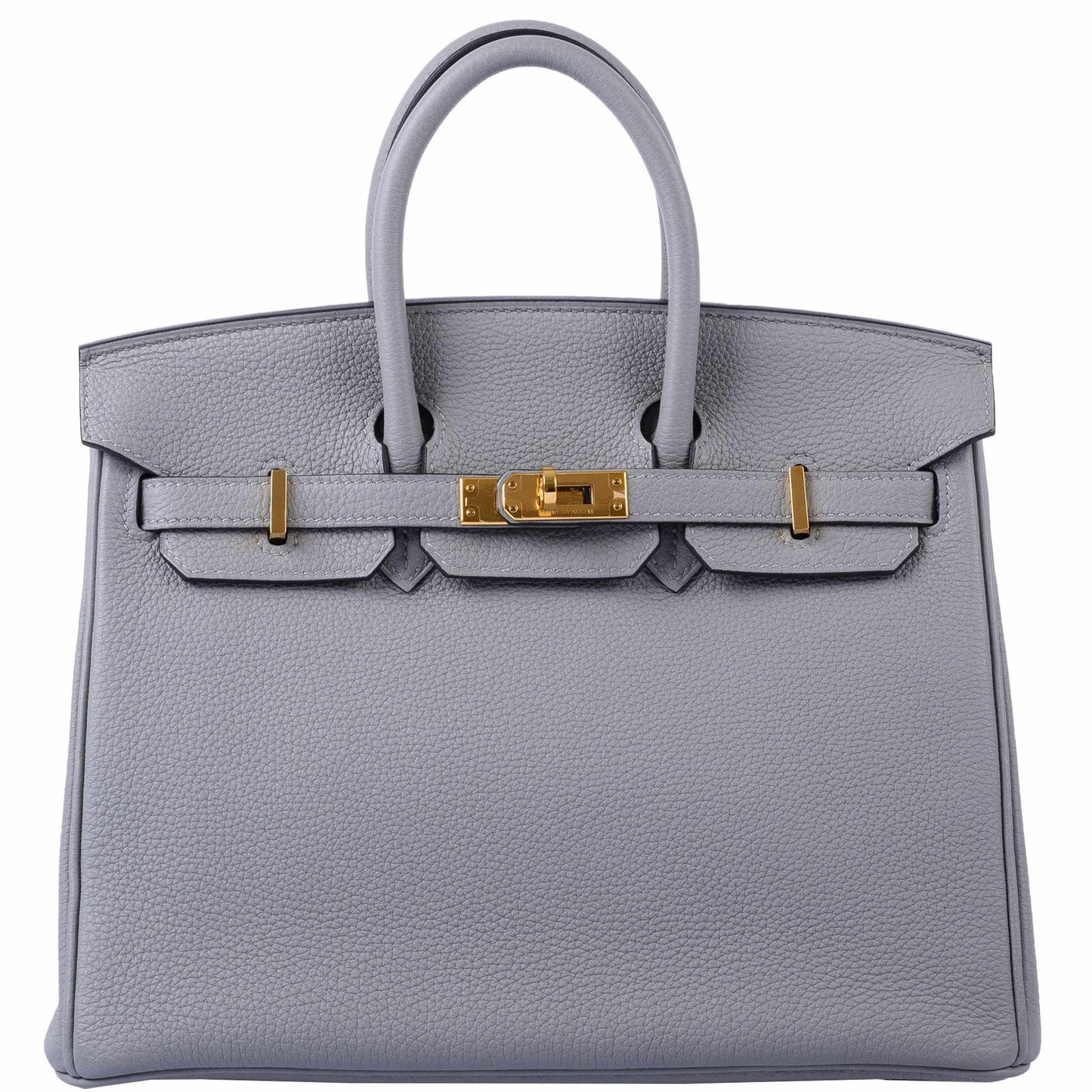 Hermes Birkin 25 Gris Mouette Togo Gold Hardware