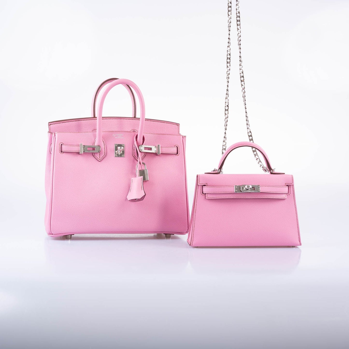 Hermes Birkin 25 HSS Bubblegum Pink 5P Epsom with Palladium Hardware