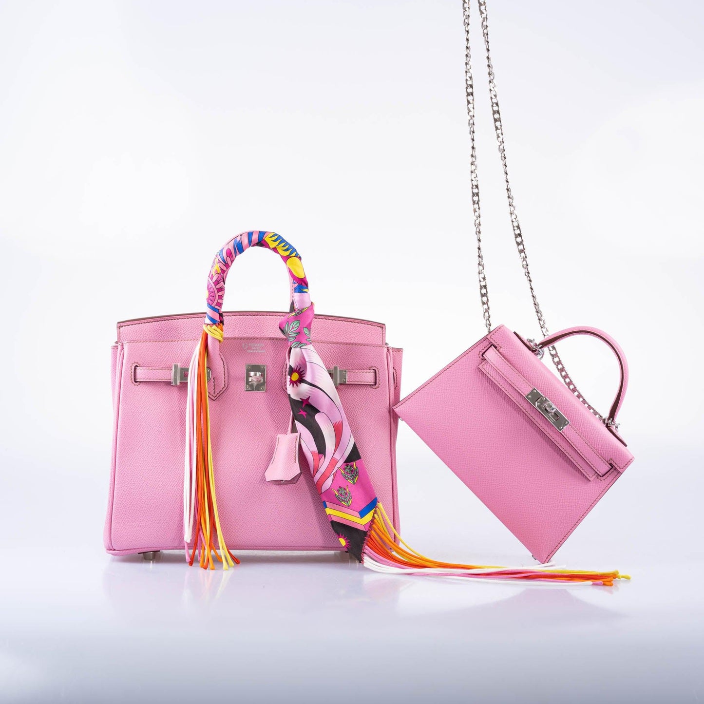 Hermes Birkin 25 HSS Bubblegum Pink 5P Epsom with Palladium Hardware