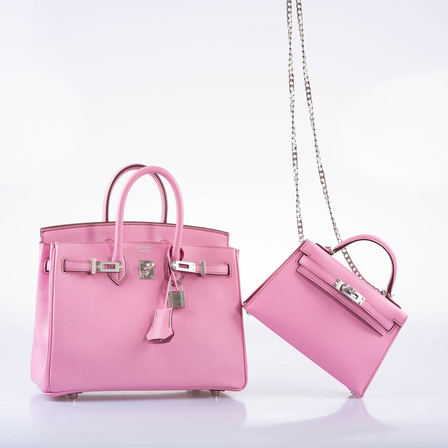 Hermes Birkin 25 HSS Bubblegum Pink 5P Epsom with Palladium Hardware