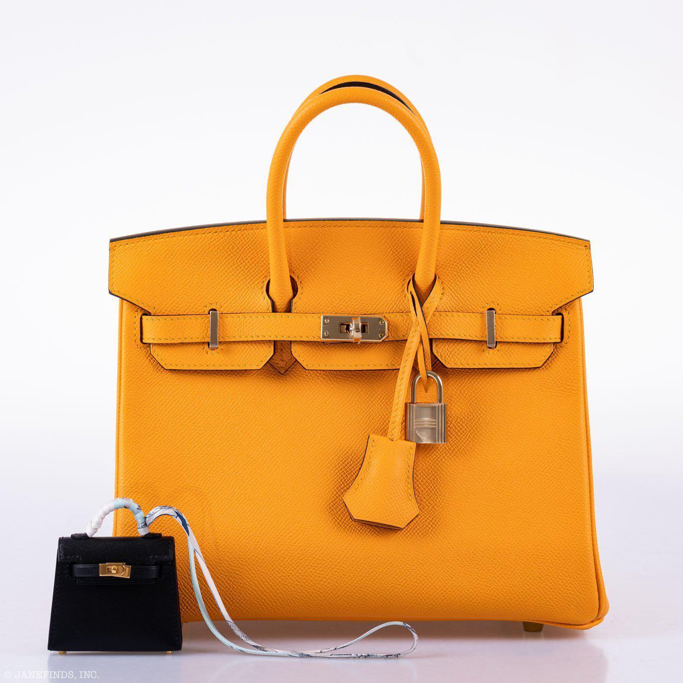 Hermes Birkin 25 HSS Jaune d'Or Epsom Gold Hardware - 2020, Y