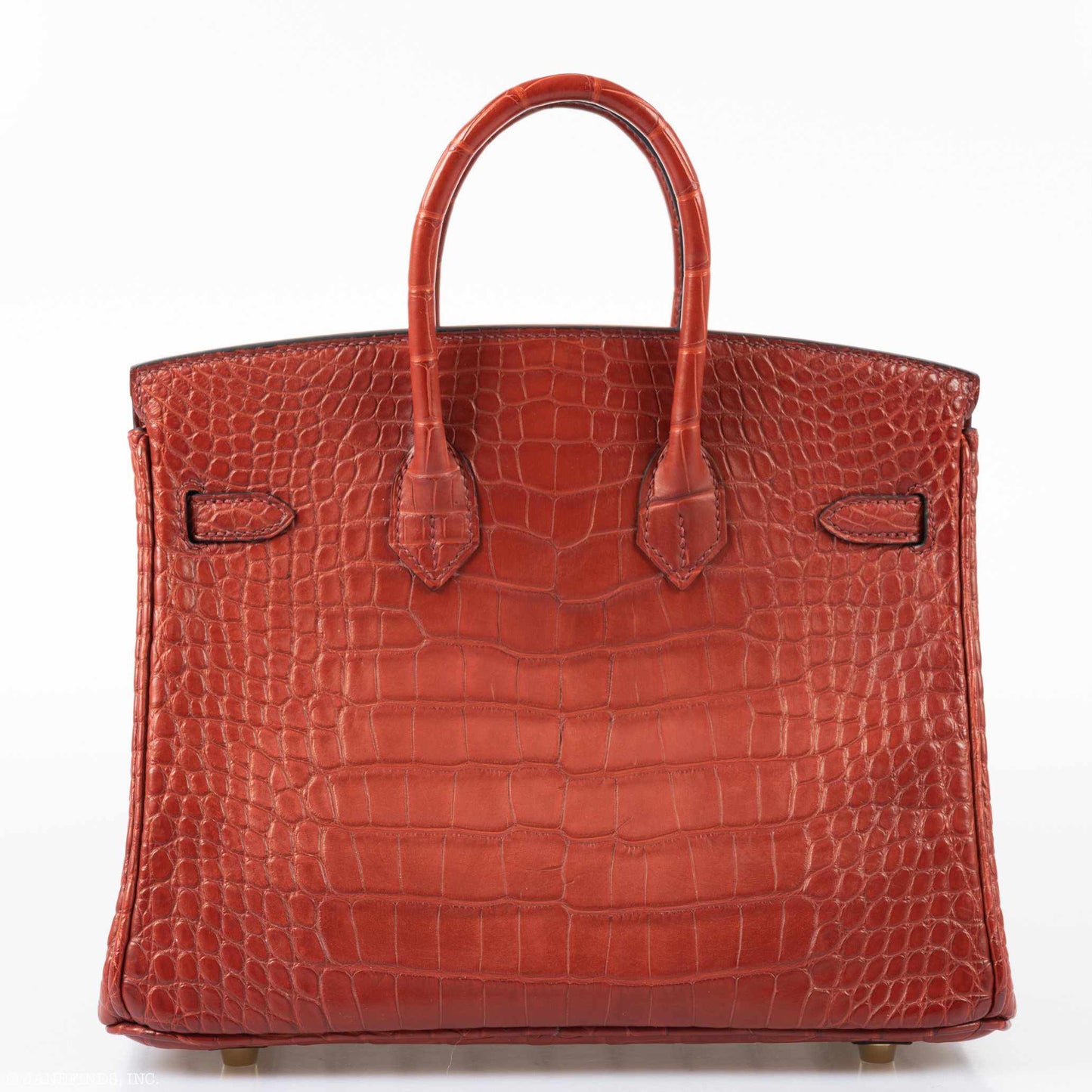 Hermes Birkin 25 HSS Rouge H Alligator & Orange Interior Gold Hardware