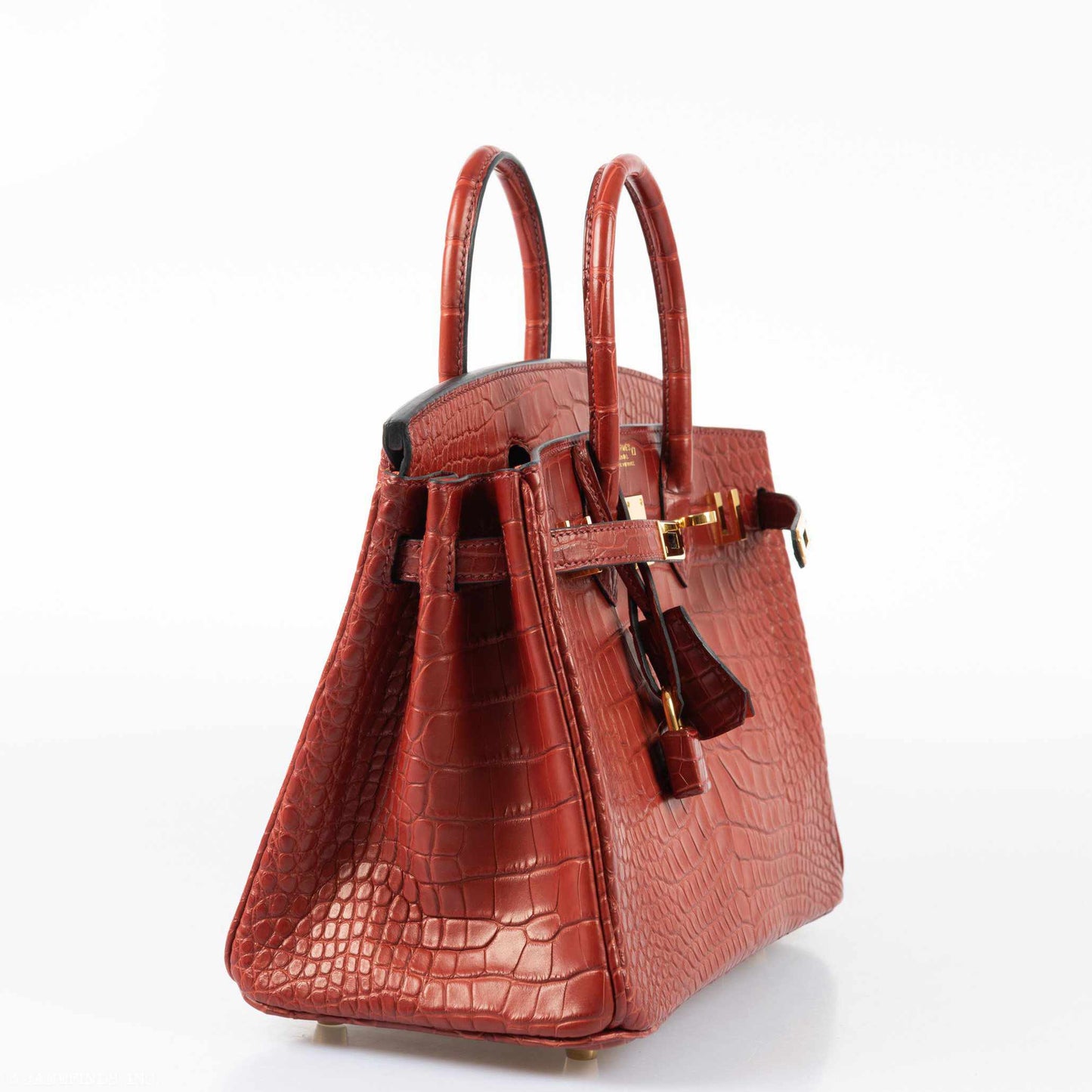 Hermes Birkin 25 HSS Rouge H Alligator & Orange Interior Gold Hardware