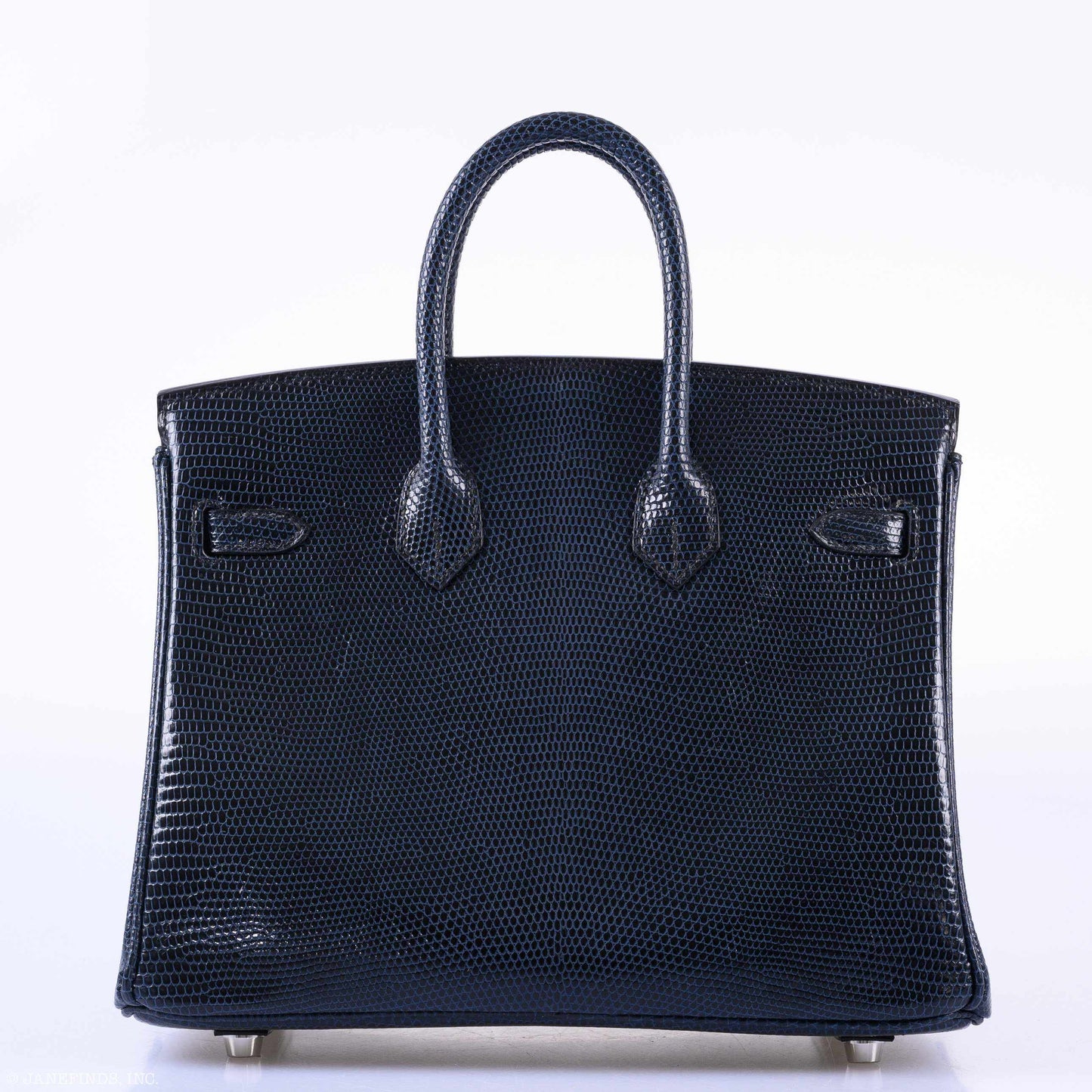 Hermes Birkin 25 Indigo Lizard Palladium Hardware - 2019