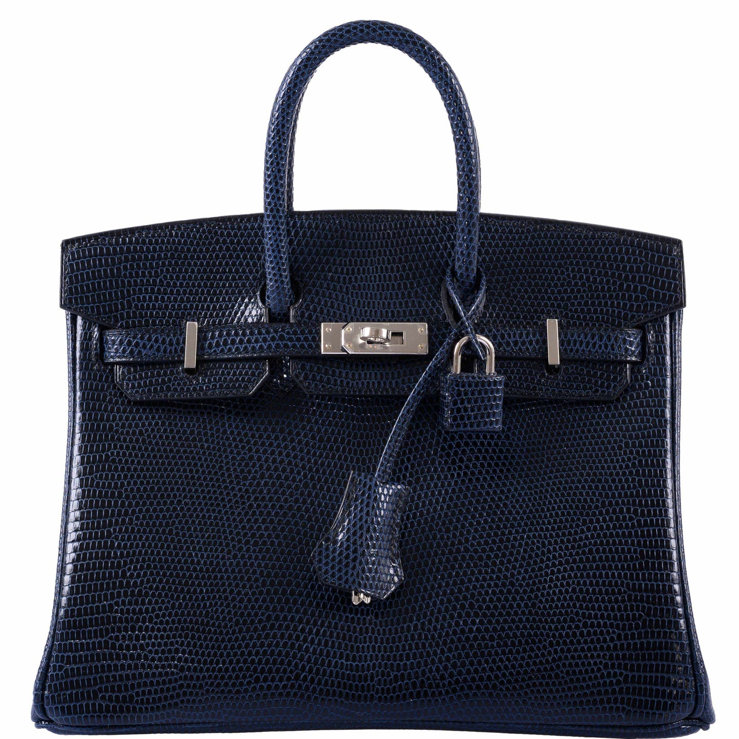 Hermes Birkin 25 Indigo Lizard Palladium Hardware - 2019