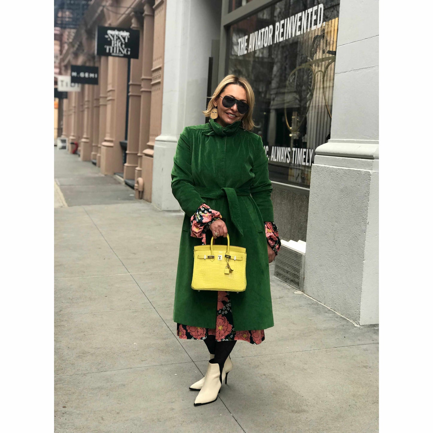 Hermes Birkin 25 Lime Yellow Matte Alligator Palladium Hardware