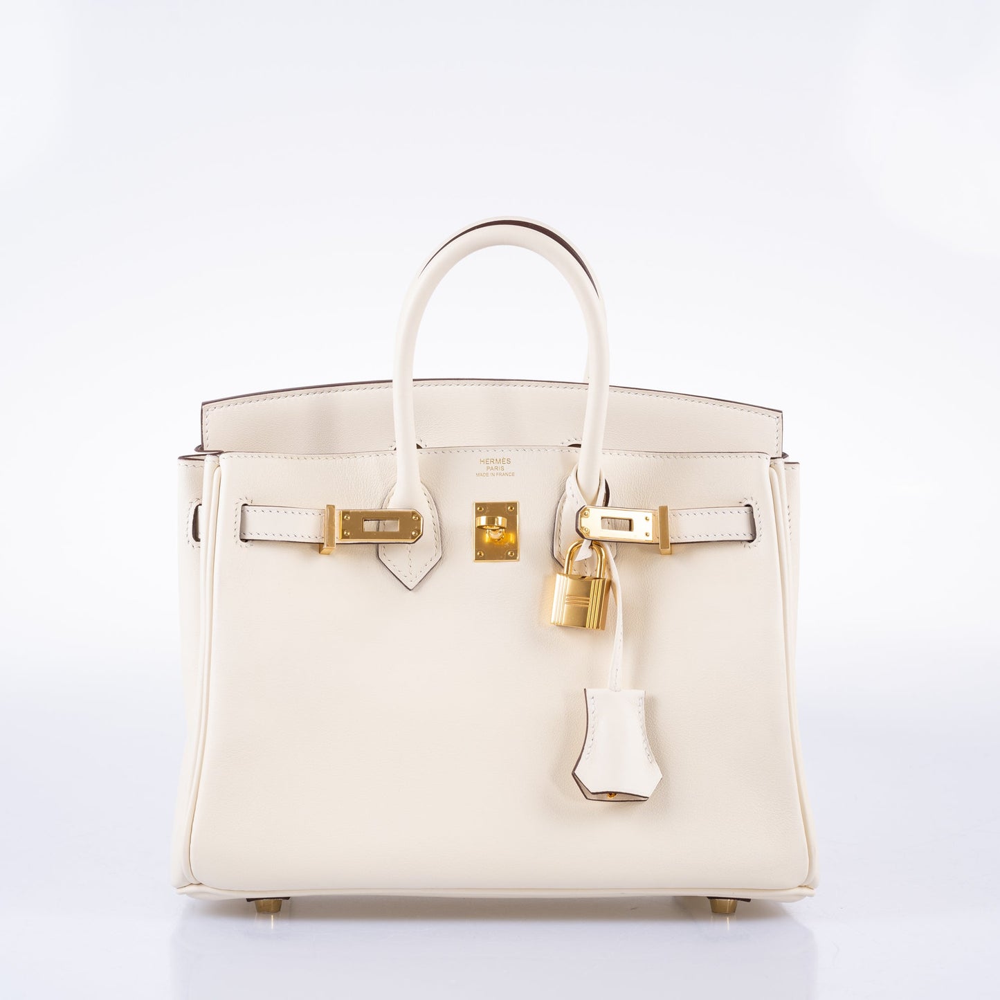 Hermes Birkin 25 Nata Swift leather Gold Hardware - 2021, Z