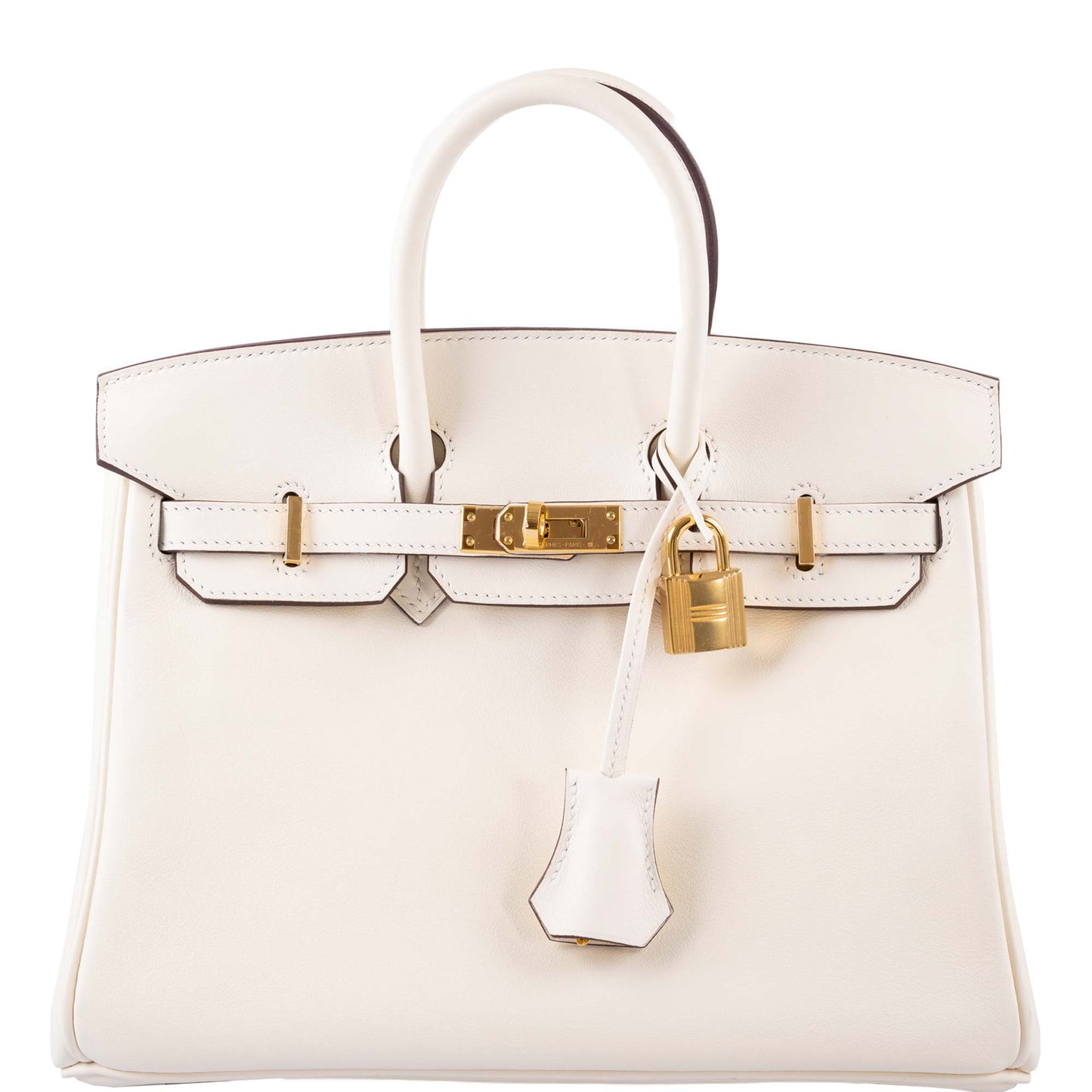 Hermes Birkin 25 Nata Swift leather Gold Hardware - 2021, Z