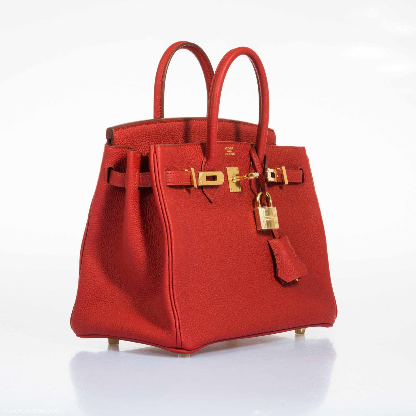 Hermes Birkin 25 Red Vermillion Togo Gold Hardware