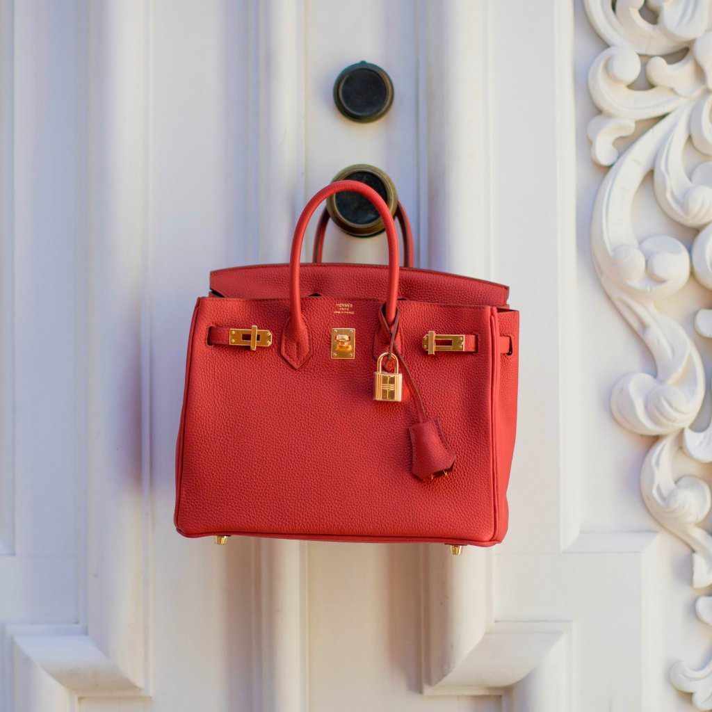 Hermes Birkin 25 Red Vermillion Togo Gold Hardware