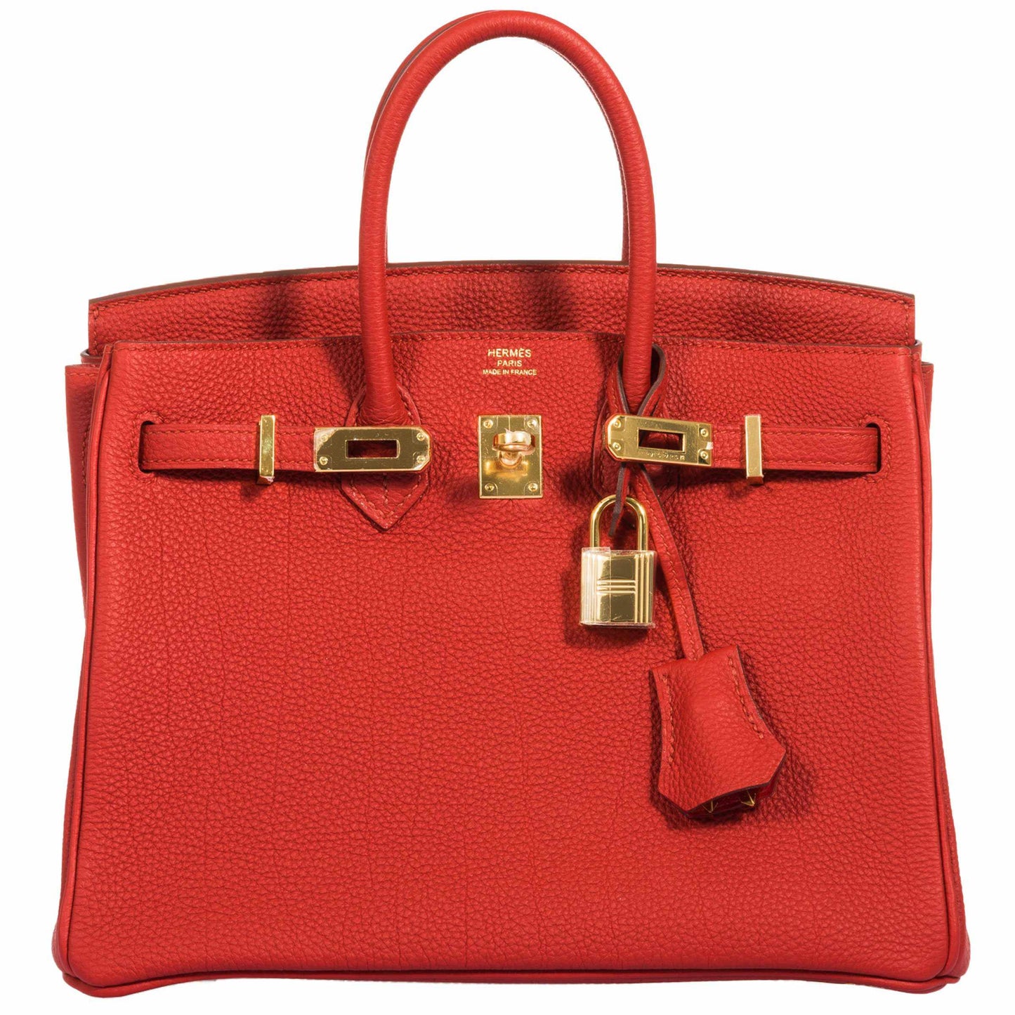 Hermes Birkin 25 Red Vermillion Togo Gold Hardware