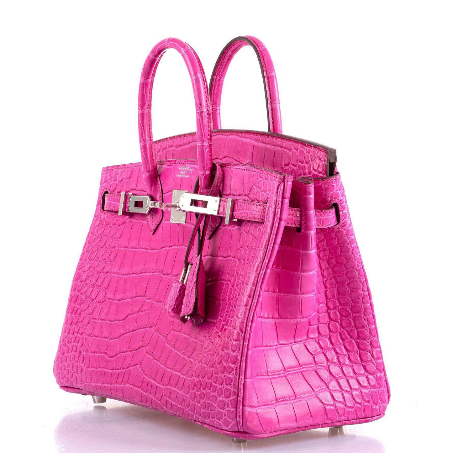 Hermes Birkin 25 Rose Shocking Matte Alligator Palladium Hardware- 2020,Y