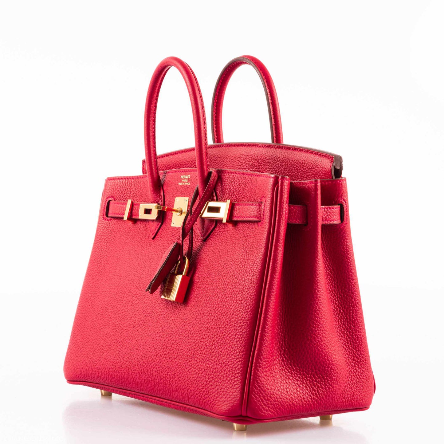 Hermes Birkin 25 Rouge Vif Togo Gold Hardware