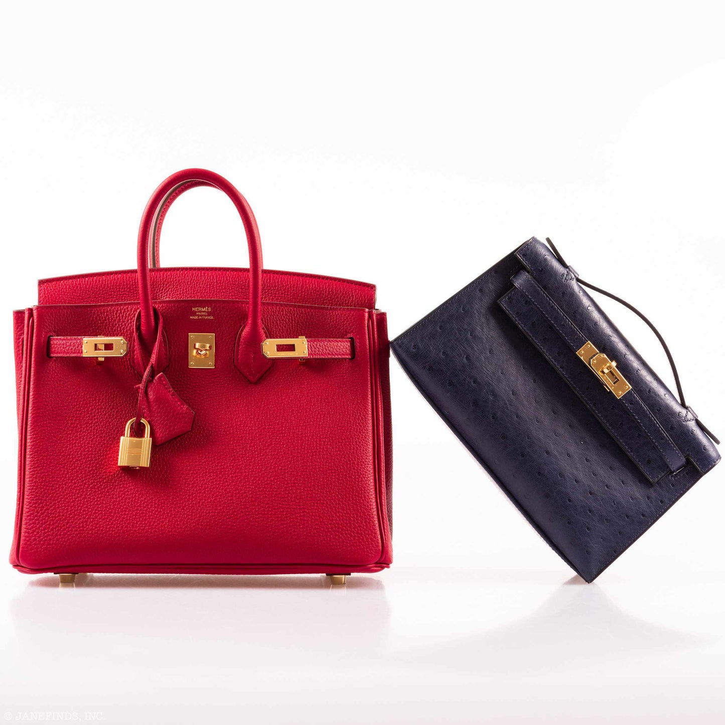 Hermes Birkin 25 Rouge Vif Togo Gold Hardware