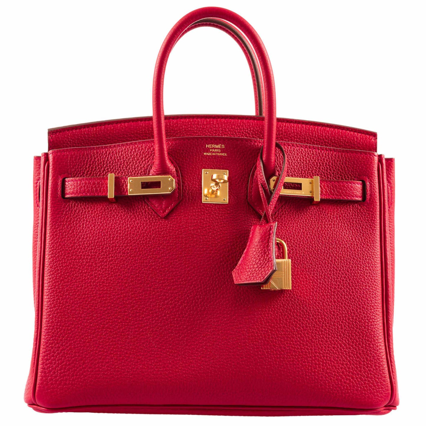 Hermes Birkin 25 Rouge Vif Togo Gold Hardware