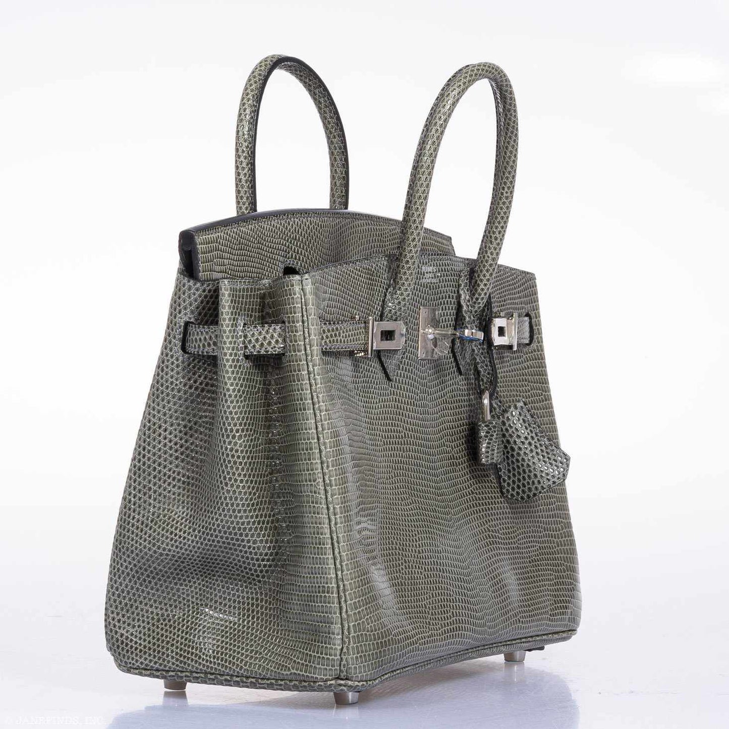 Hermes Birkin 25 Vert De Gris Salvator Lizard Palladium Hardware - Rare