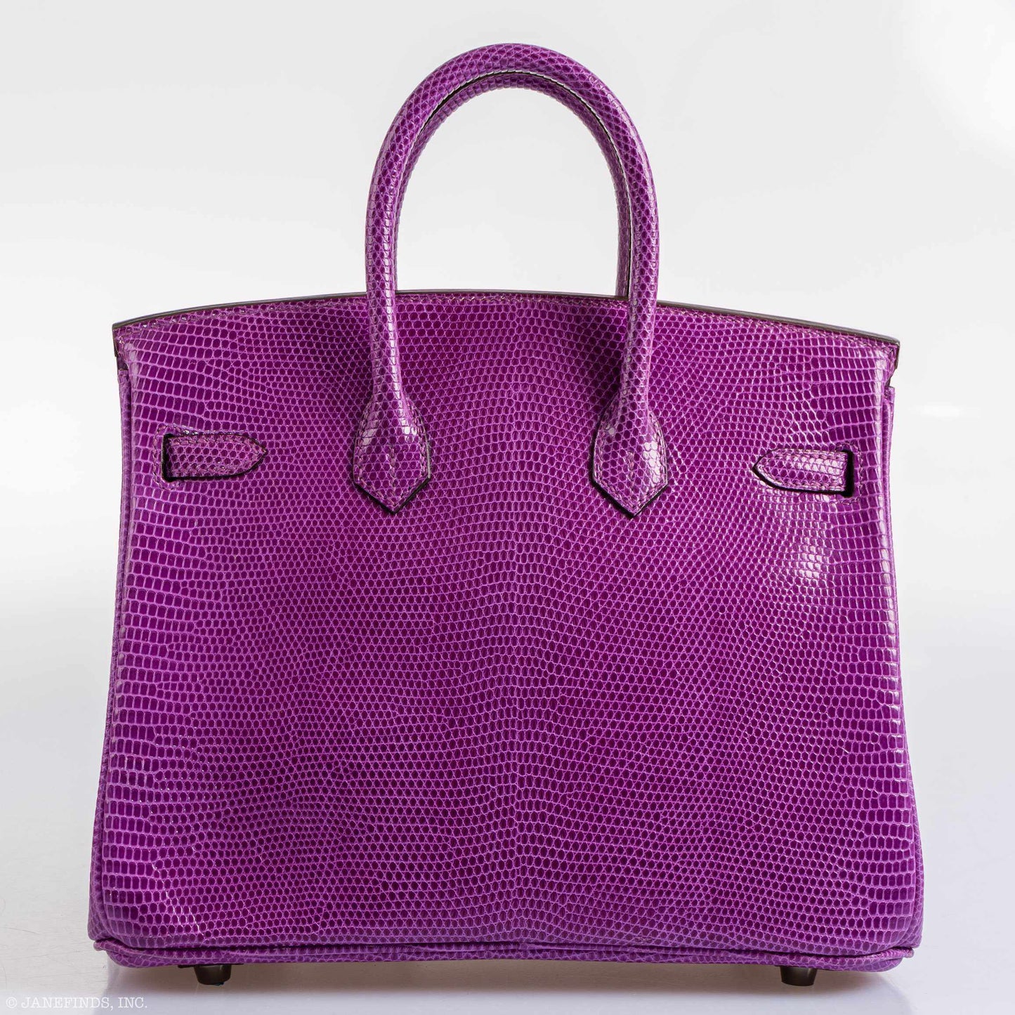 Hermes Birkin 25 Violet Lizard Ruthenium Hardware - 2006