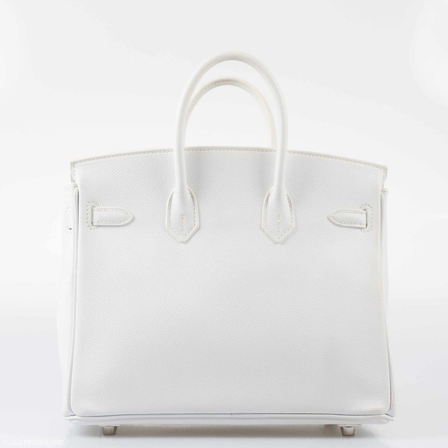 Hermes Birkin 25 White Epsom Palladium Hardware