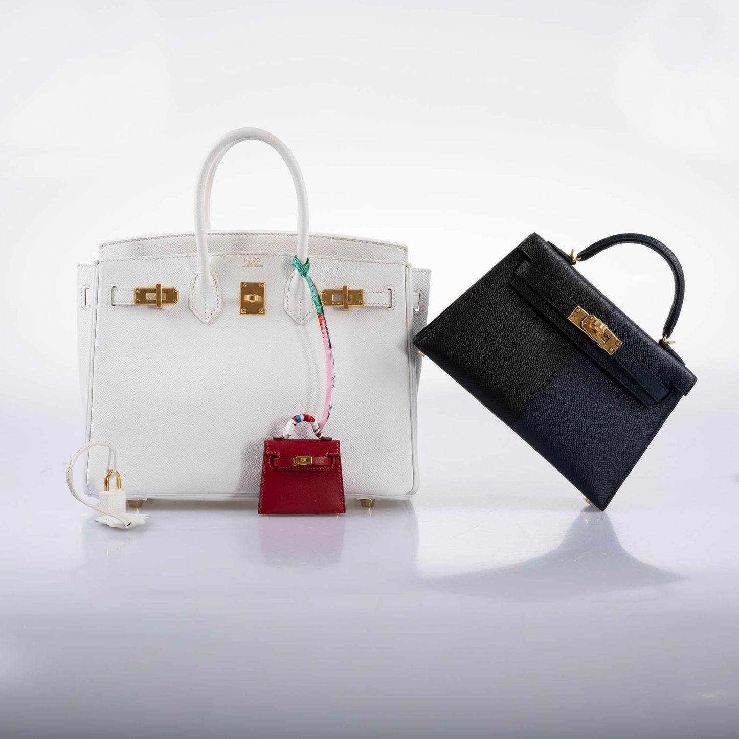 Hermes Birkin 25 White Epsom with Gold Hardware - 2013, Q Square