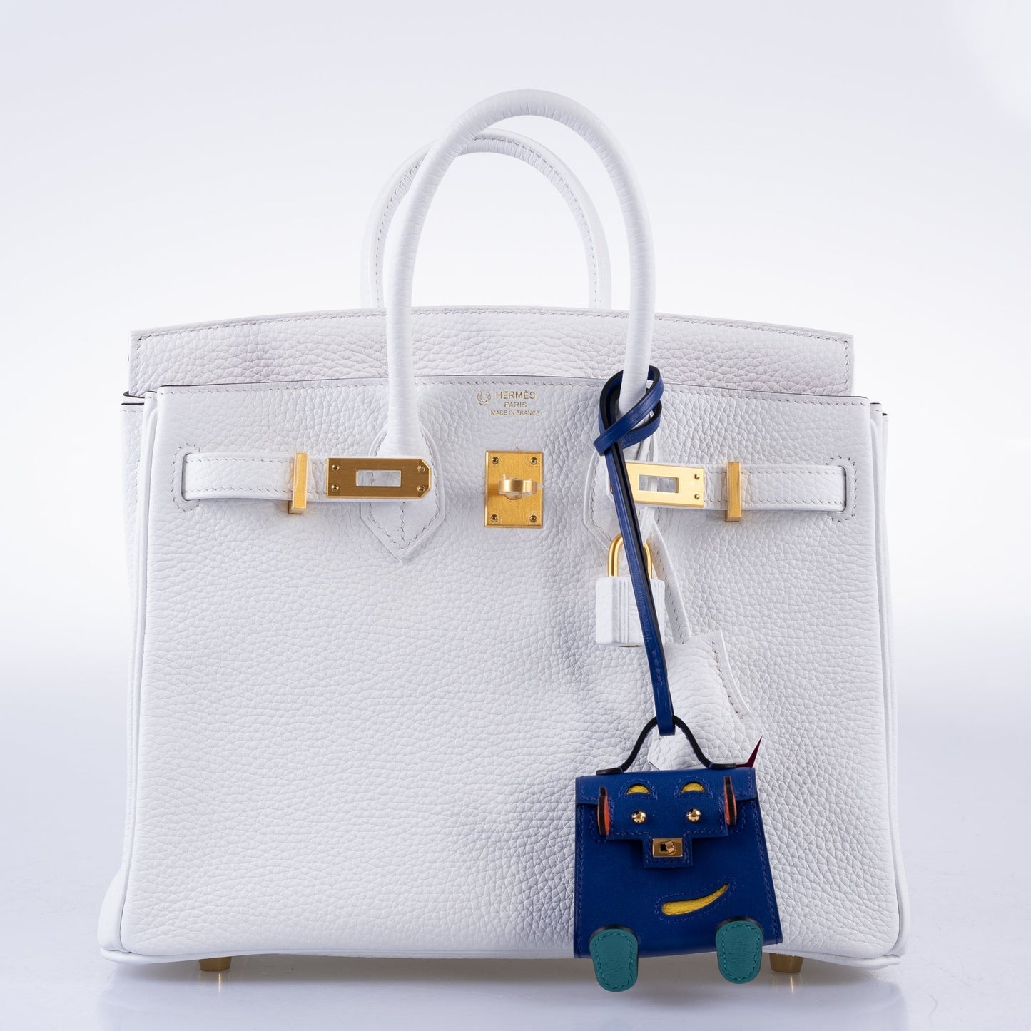 Hermes HSS Birkin 25 White Togo and Rose Pourpre Interior with Brushed Gold Hardware - 2021, Z