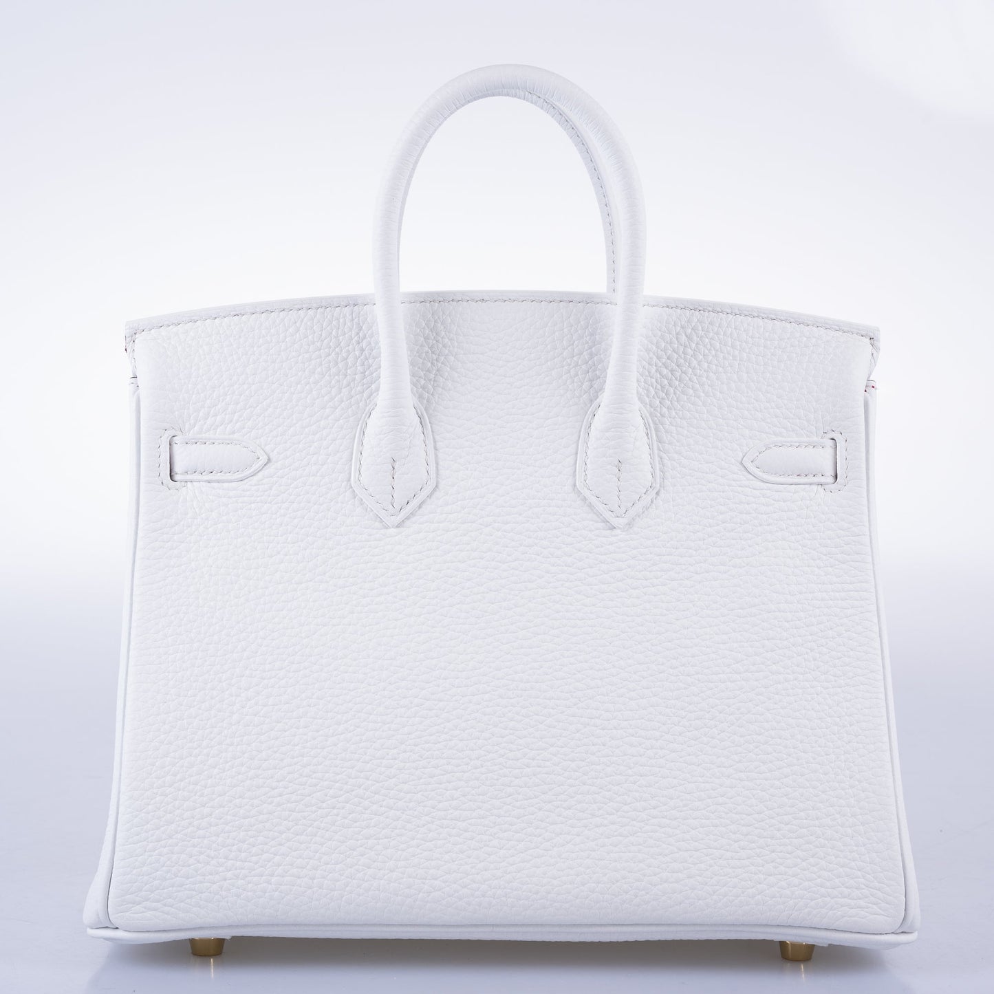 Hermes HSS Birkin 25 White Togo and Rose Pourpre Interior with Brushed Gold Hardware - 2021, Z