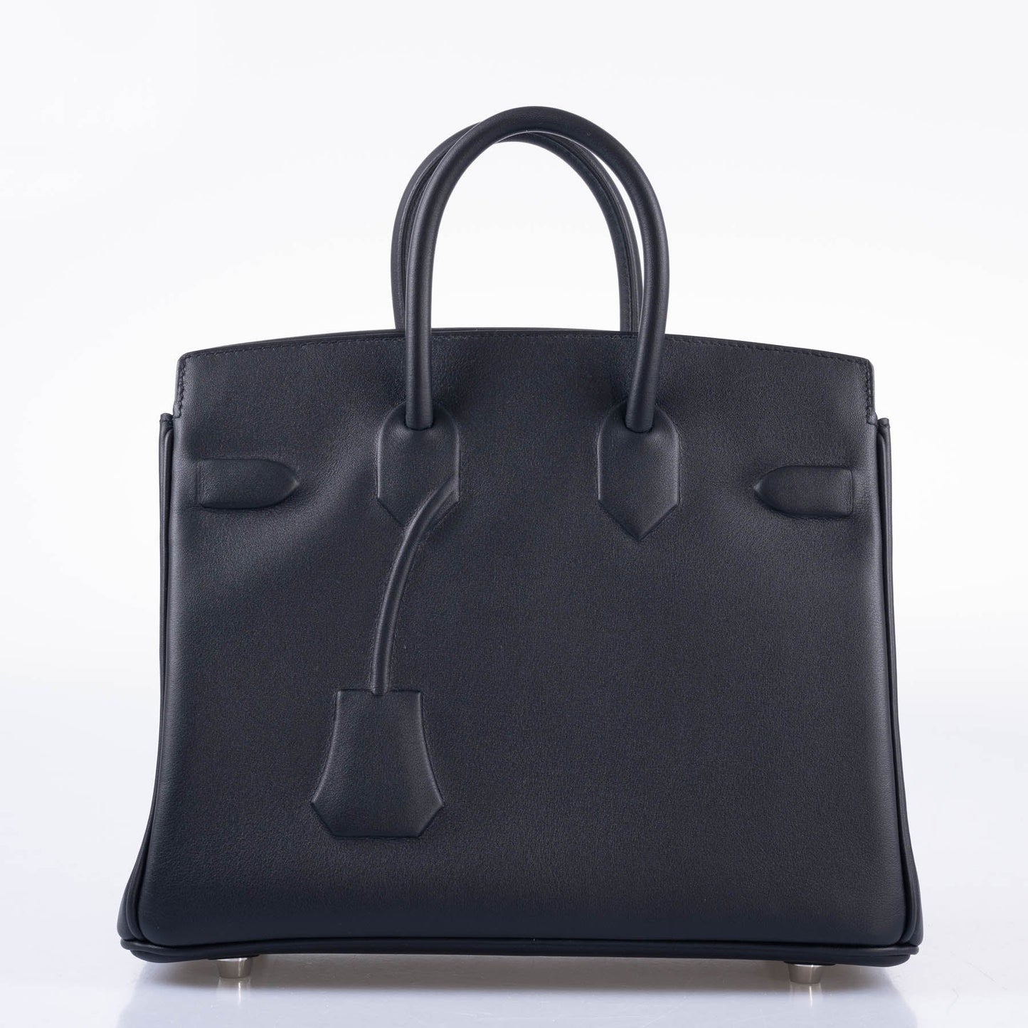 Hermes Shadow Birkin 25 Black Swift Leather Palladium Hardware