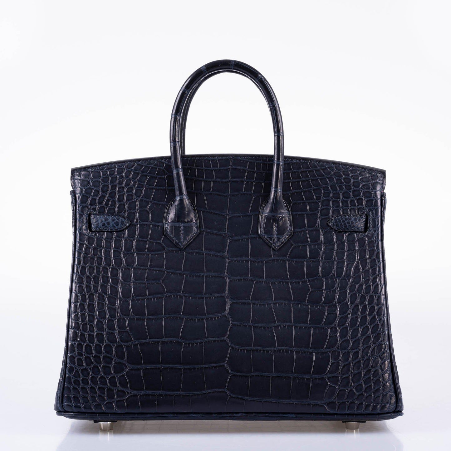 Hermes Verso Birkin 25 Blue Marine Matte Alligator & Rose Scheherazade with Palladium Hardware - 2019, D