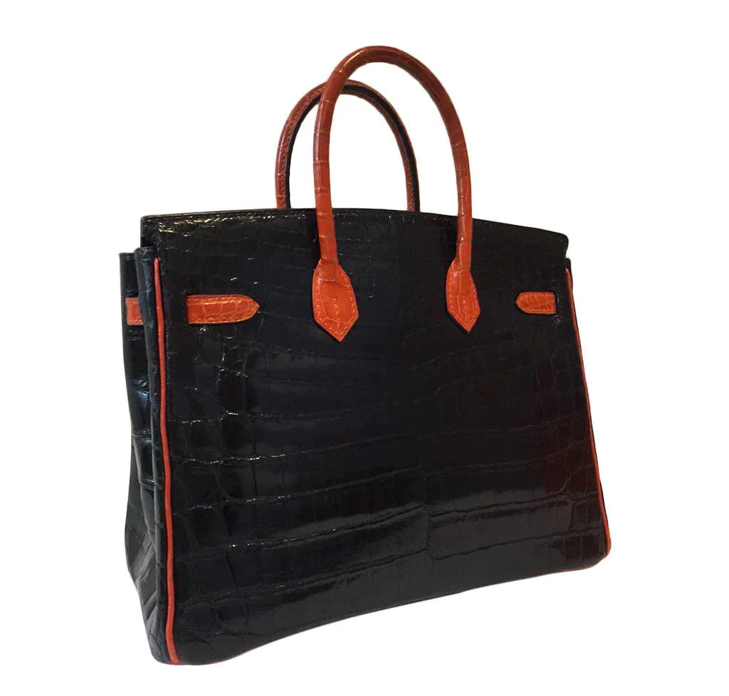 Hermes  Bi-Color Birkin Crocodile Bag 25cm