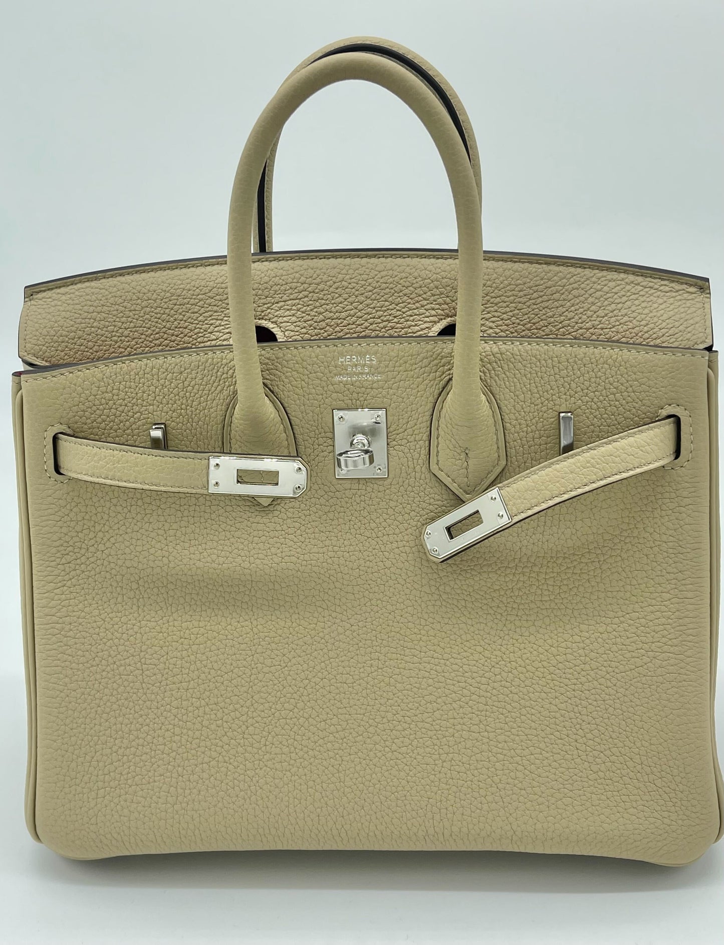 Hermes Birkin 25 Togo Trench / Bougainvillier Palladium Hardware