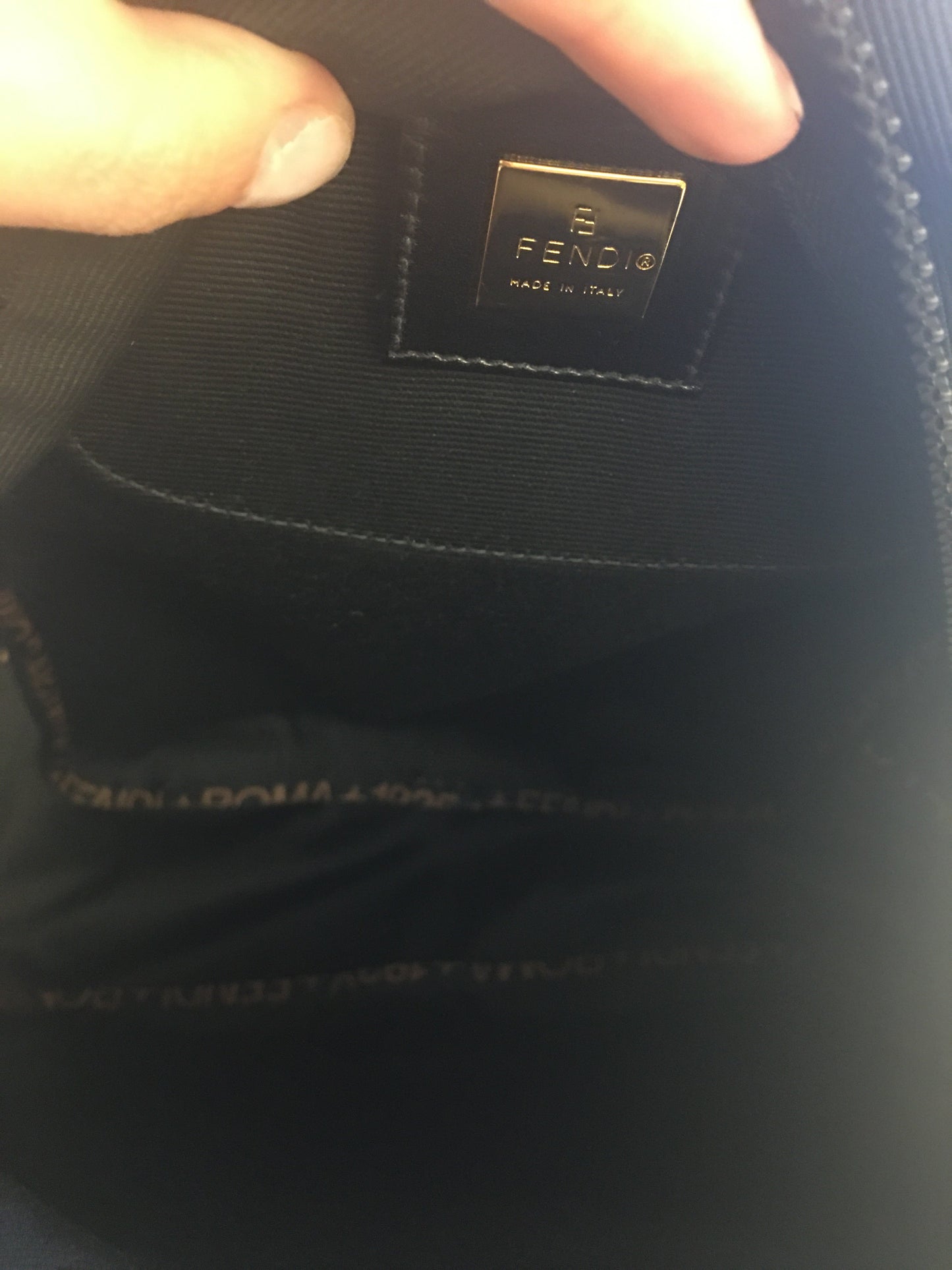 FENDI Backpack in Black Fabric