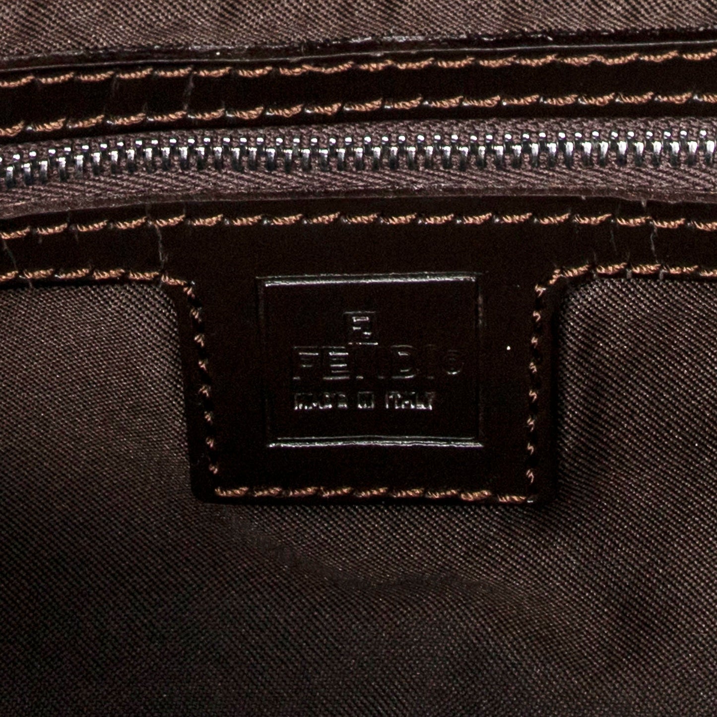 FENDI Zucca Canvas Baguette