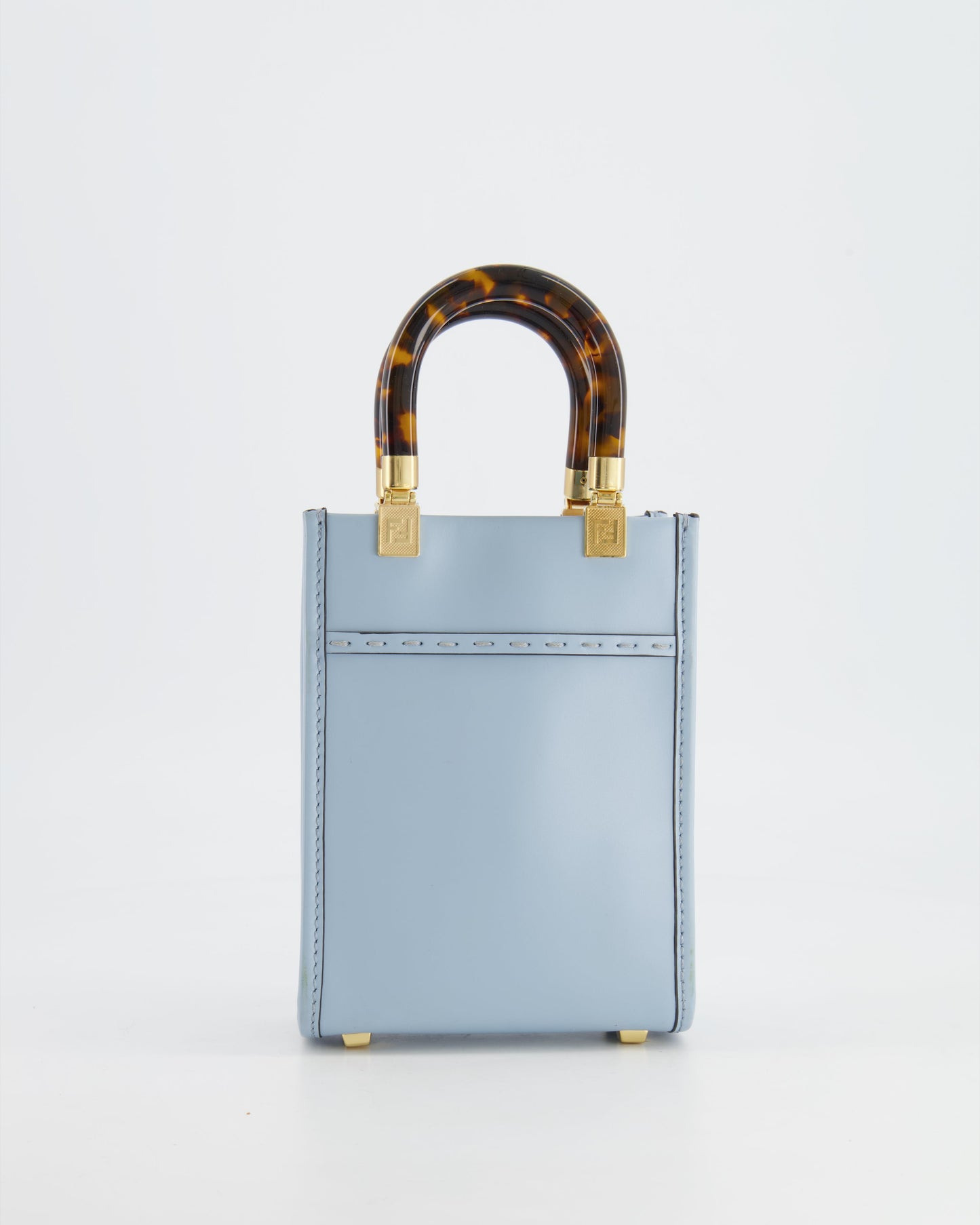 Fendi Baby Blue Leather Sunshine Shopper Mini Bag