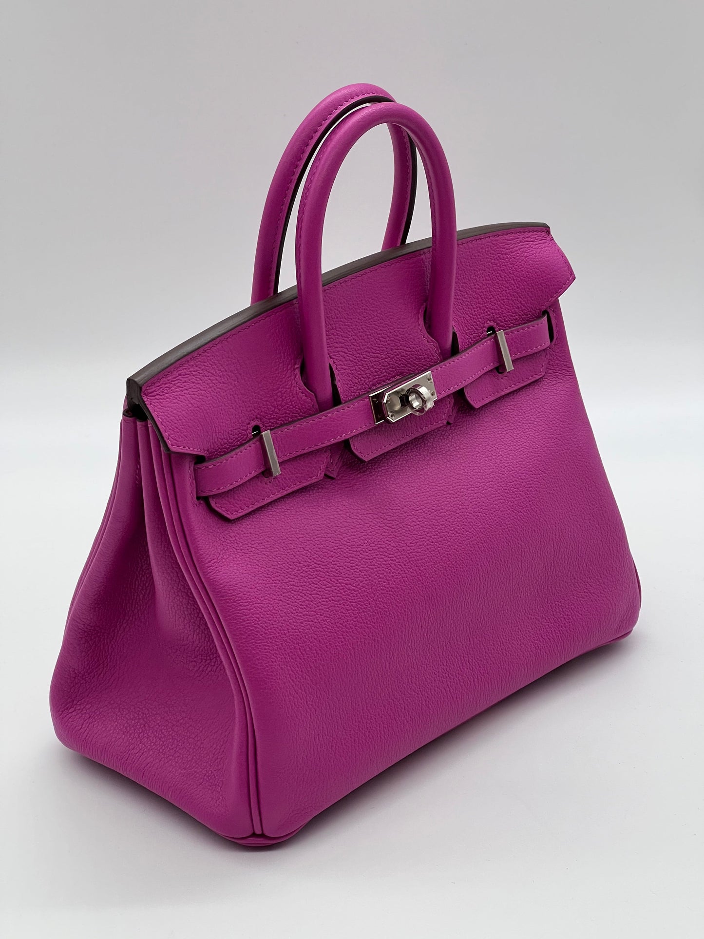 Hermes Birkin 25 Verso Magnolia / Capucine Novillo Leather