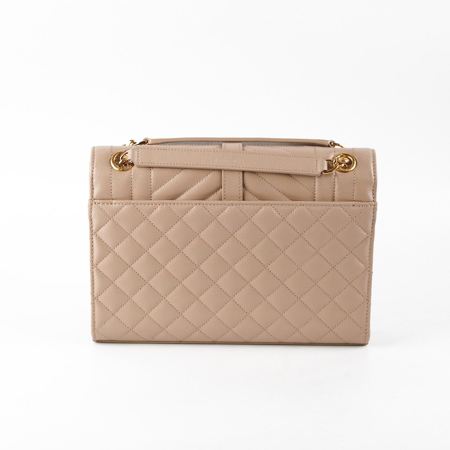 Saint Laurent Envelope Quilted Beige Bag