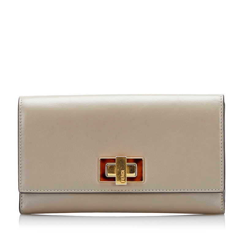 Fendi Leather Peekaboo Flap Wallet - '10s