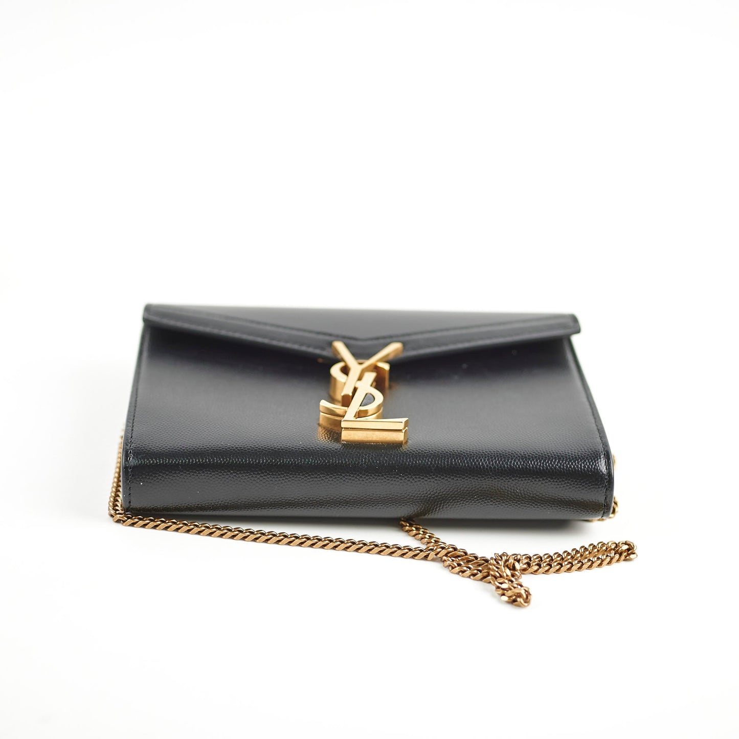 Saint Laurent Cassandra Wallet on Chain WOC Black