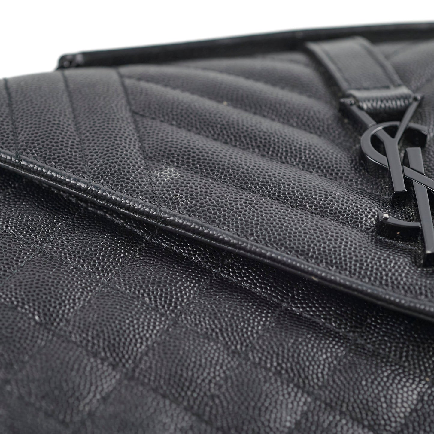 Saint Laurent Envelope Quilted Black Bag