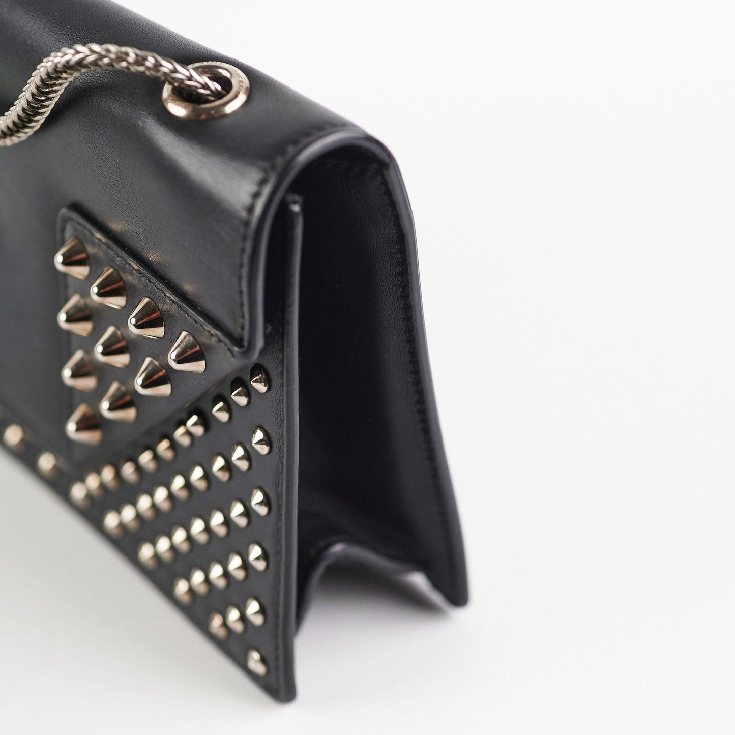 Saint Laurent Black Studded Crossbody Bag