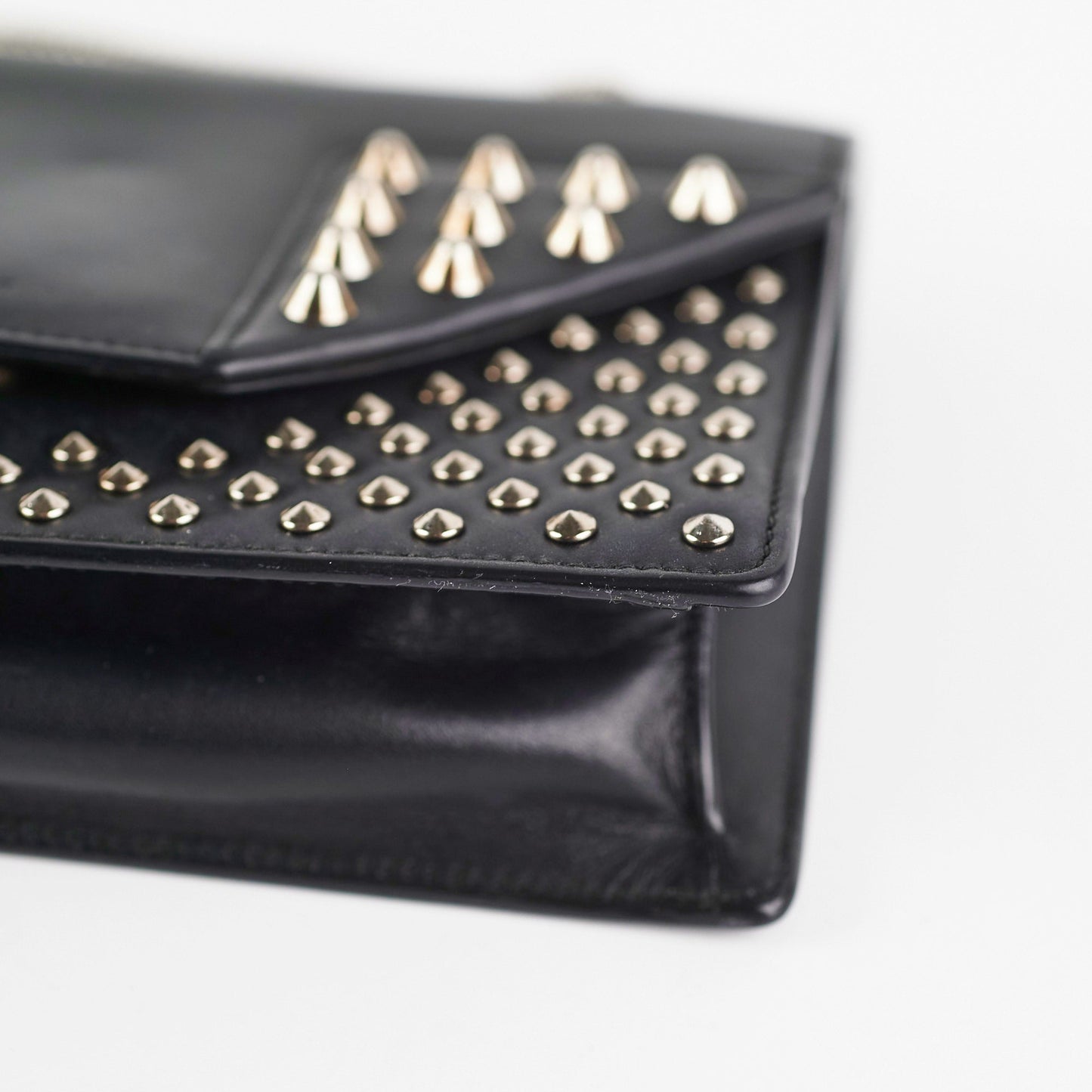 Saint Laurent Black Studded Crossbody Bag