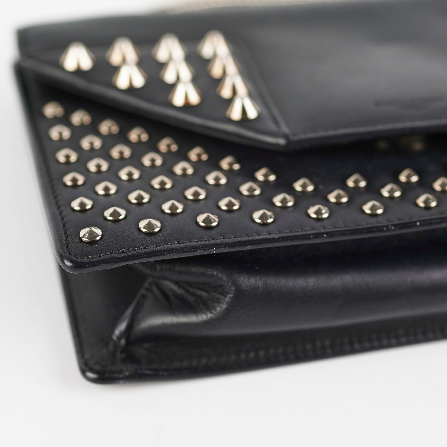 Saint Laurent Black Studded Crossbody Bag