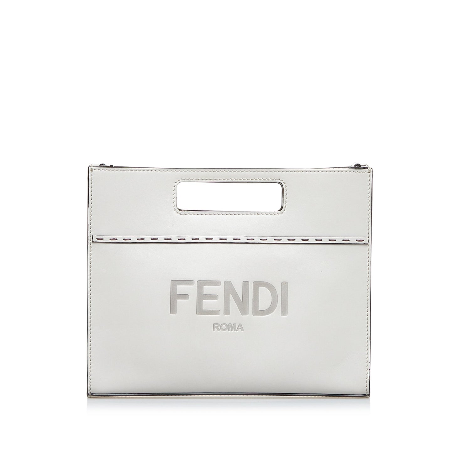 FENDI Mini Logo Debossed Shopper Bag