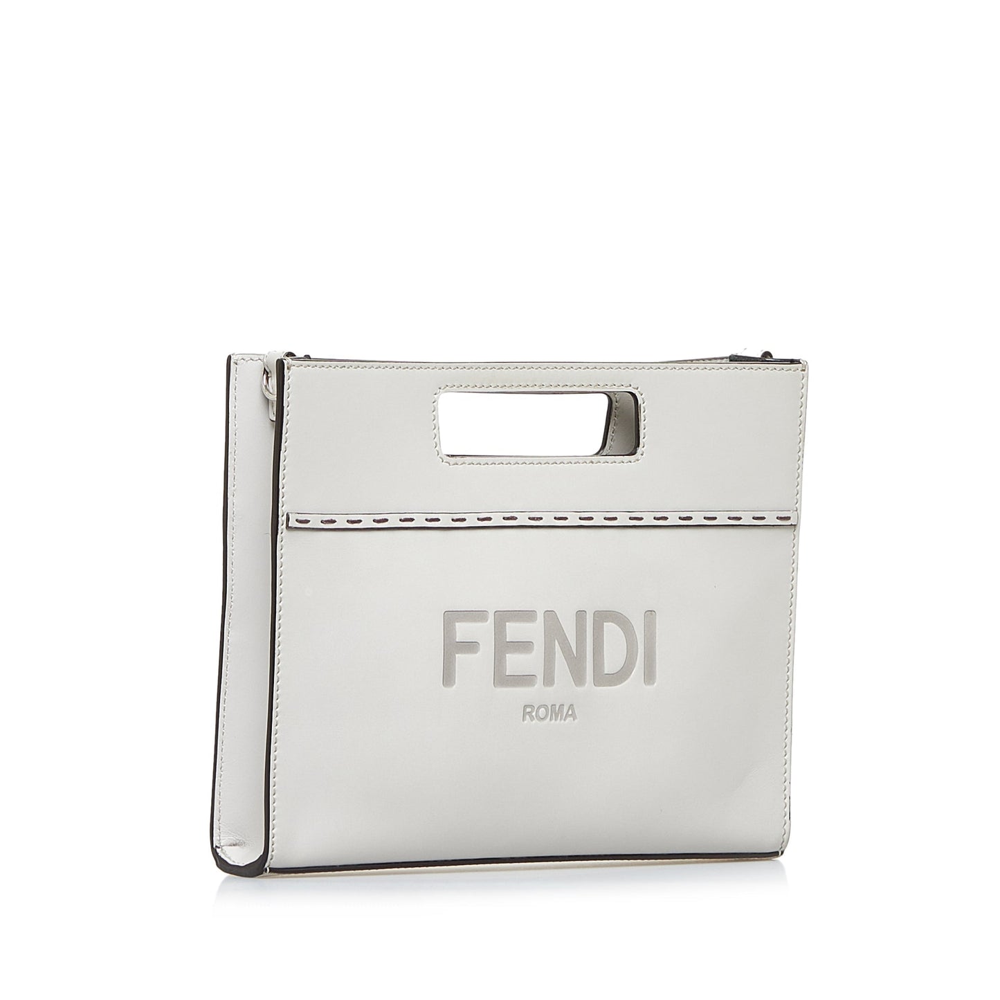 FENDI Mini Logo Debossed Shopper Bag