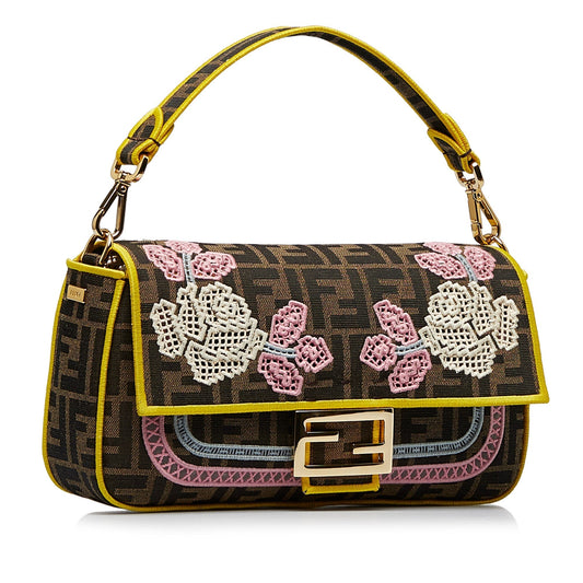 FENDI Embroidered Zucca Baguette