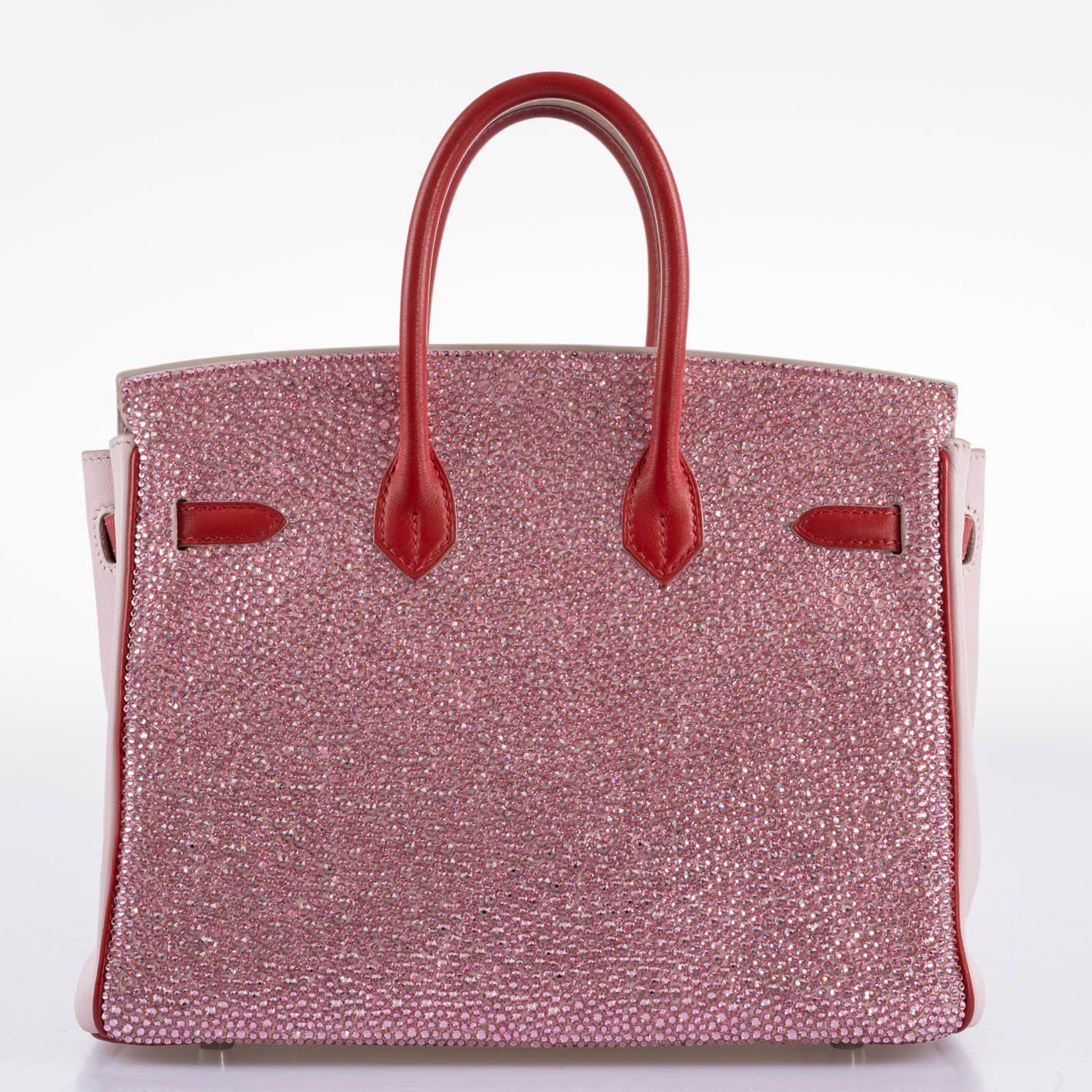 Vintage Hermes Birkin 25 ‘Pink Princess’ HSS Rose Dragee & Rouge Tomate Swift with Palladium Hardware