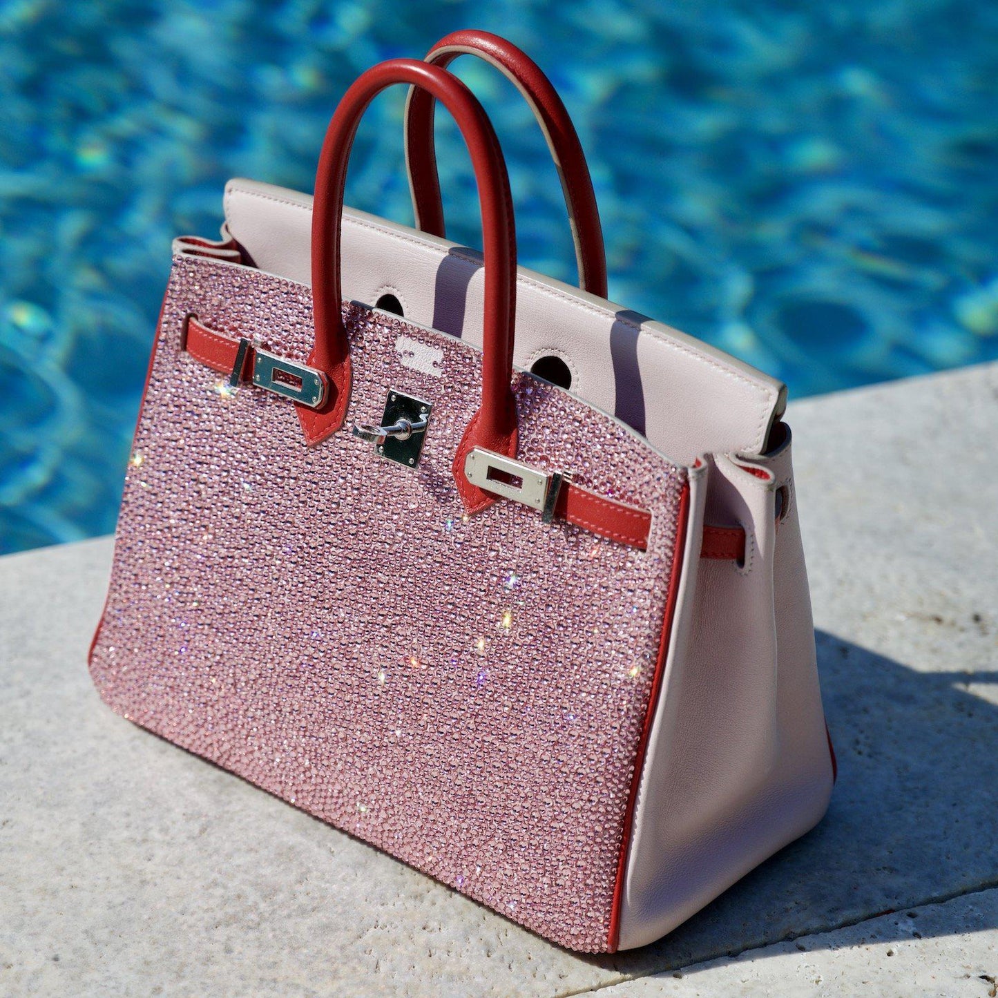 Vintage Hermes Birkin 25 ‘Pink Princess’ HSS Rose Dragee & Rouge Tomate Swift with Palladium Hardware