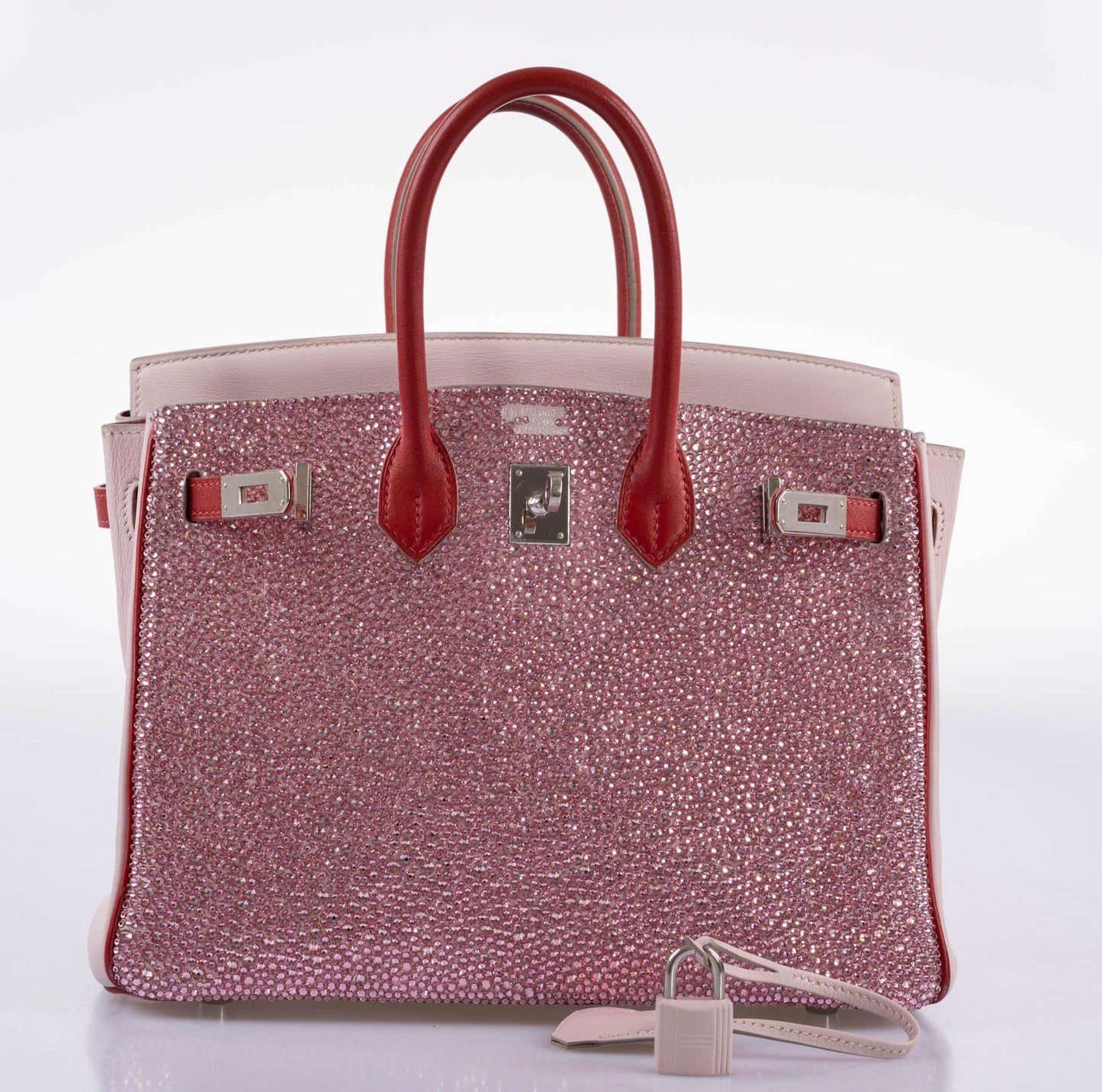 Vintage Hermes Birkin 25 ‘Pink Princess’ HSS Rose Dragee & Rouge Tomate Swift with Palladium Hardware