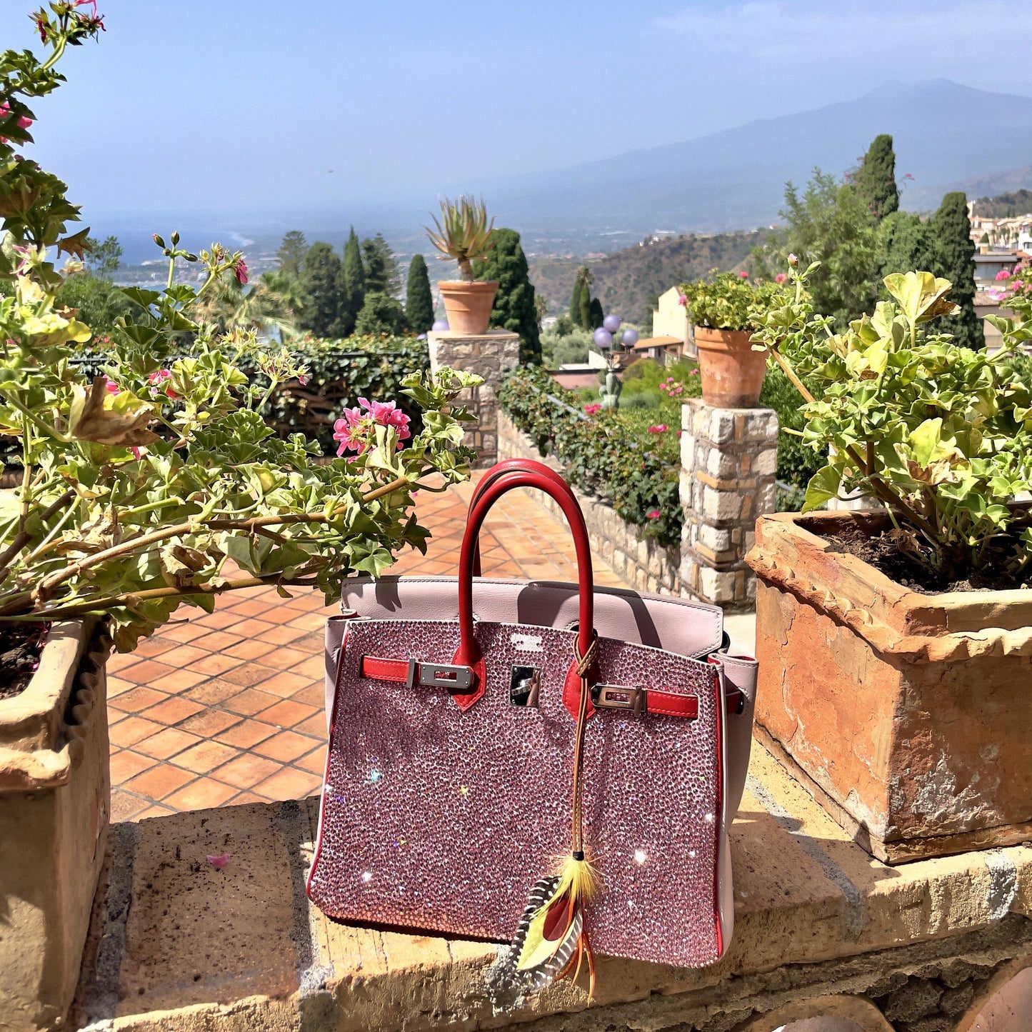 Vintage Hermes Birkin 25 ‘Pink Princess’ HSS Rose Dragee & Rouge Tomate Swift with Palladium Hardware